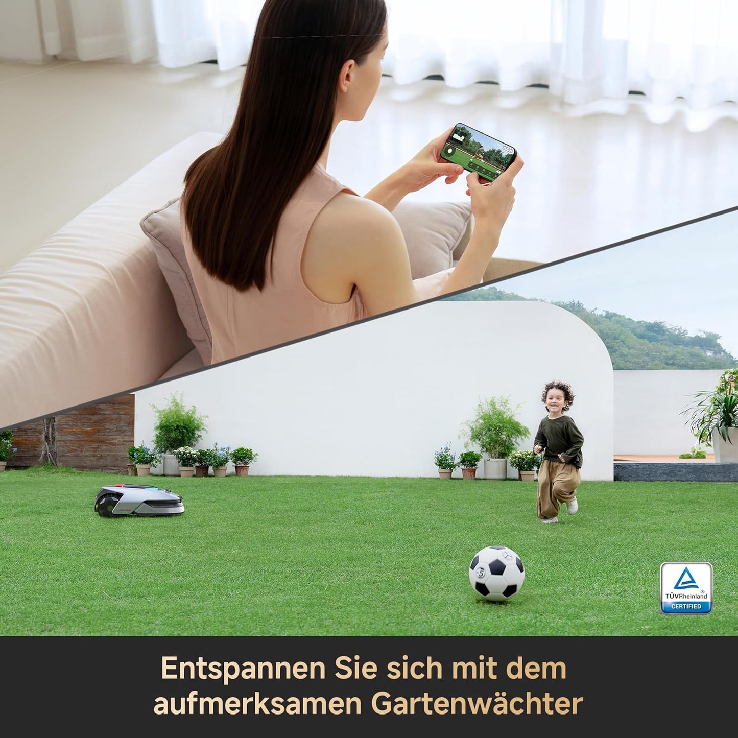 Mähroboter A2 1200 mit 3D-LiDAR & KI-Vision, 56.5 cm x 27 cm x 43.9 cm A2 1200