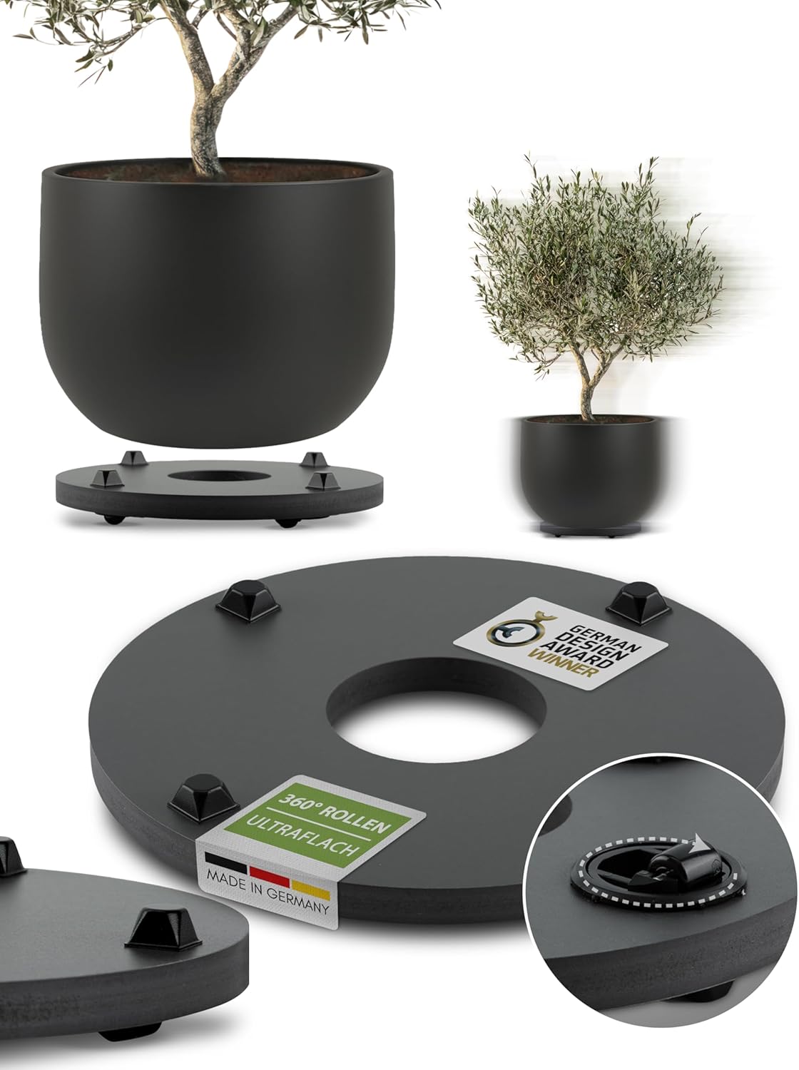 Pflanzenroller für Blumentöpfe, Ø28cm