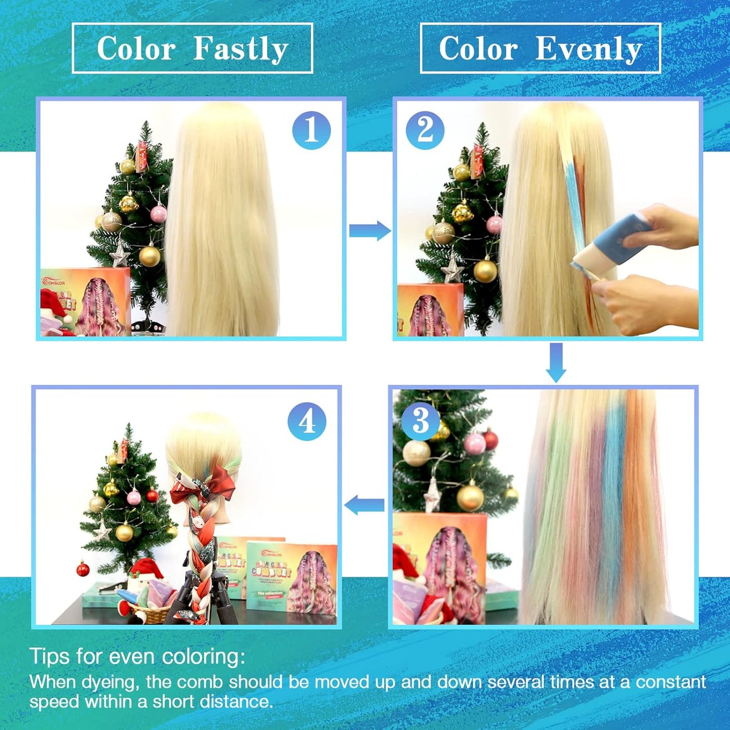 Hair Color Comb Set (5 Farben)