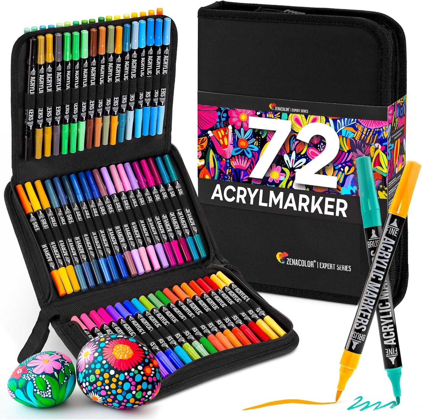 Acrylstifte-Set mit Doppelspitze (72 Stück)