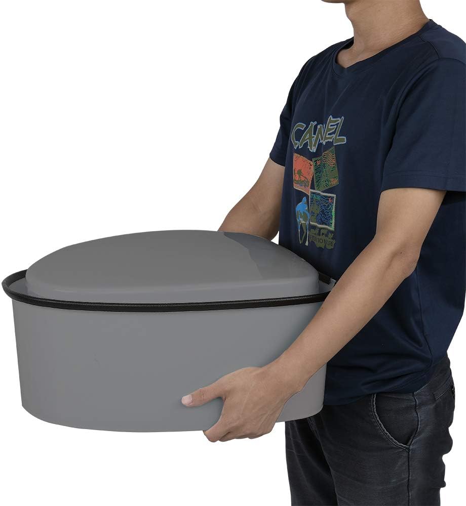 Tragbare Campingtoilette, Grau
