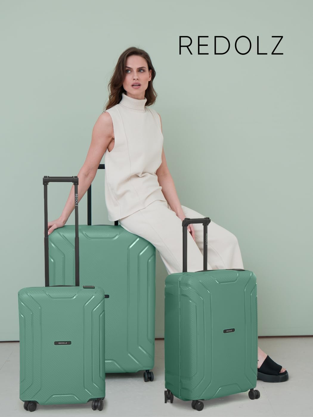 Essentials 15 - Hartschalenkoffer mit 3-Punkt-Verschluss, Sea Green Koffer L (75 cm)