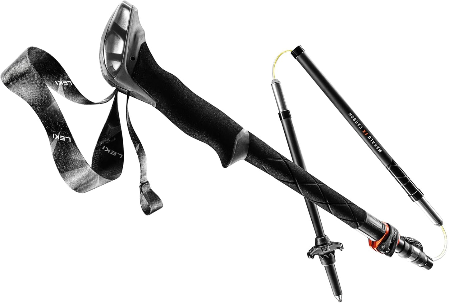 Makalu FX Carbon Wanderstöcke, black-orange-naturalcarbon 110-130cm