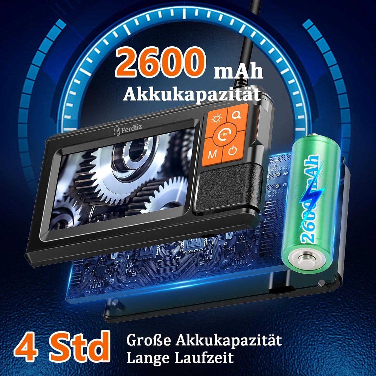 1080P HD Endoskopkamera P430-5M mit LED und IPS-Bildschirm, P430-5M-Single Lens