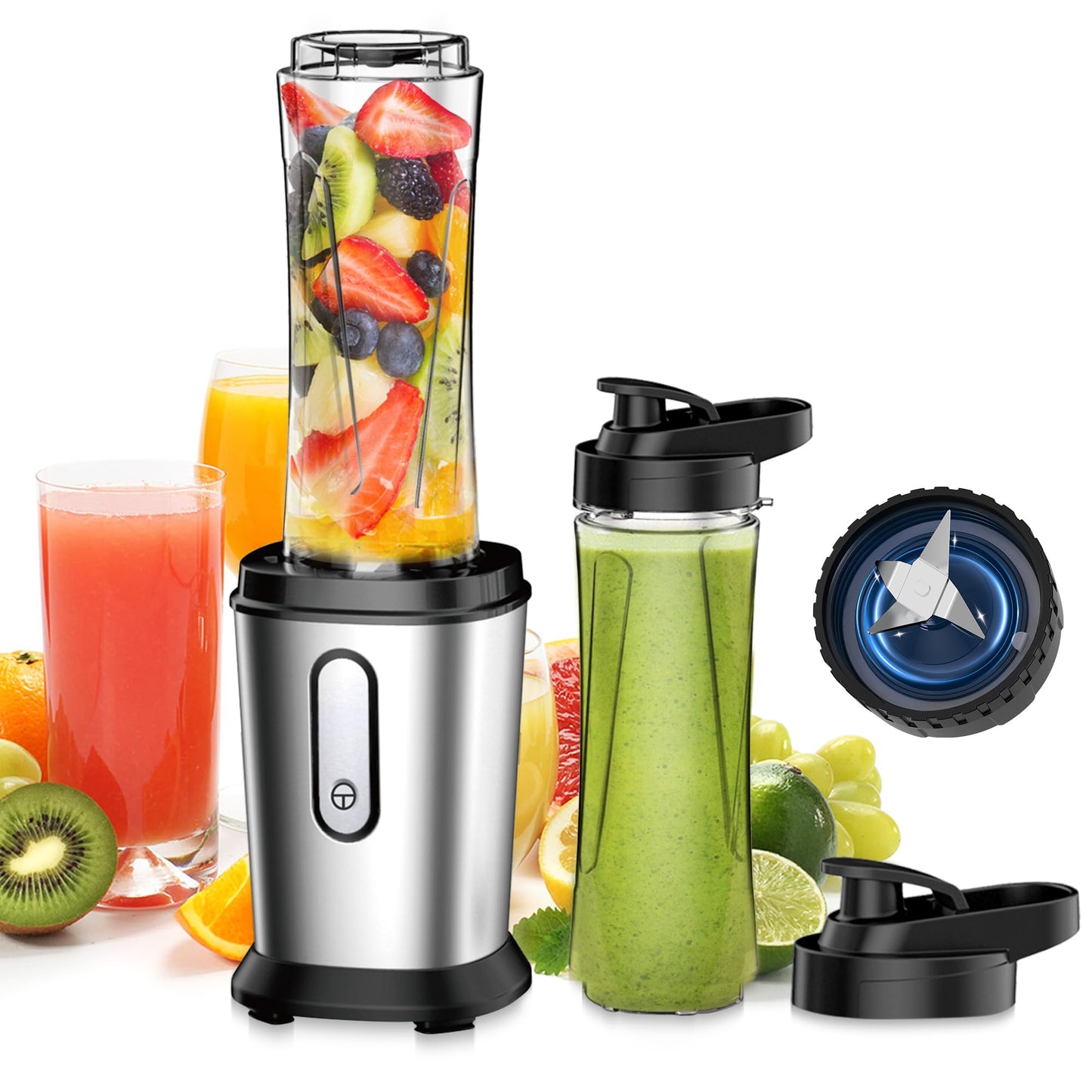 Standmixer & Smoothie Maker, Silber und Schwarz