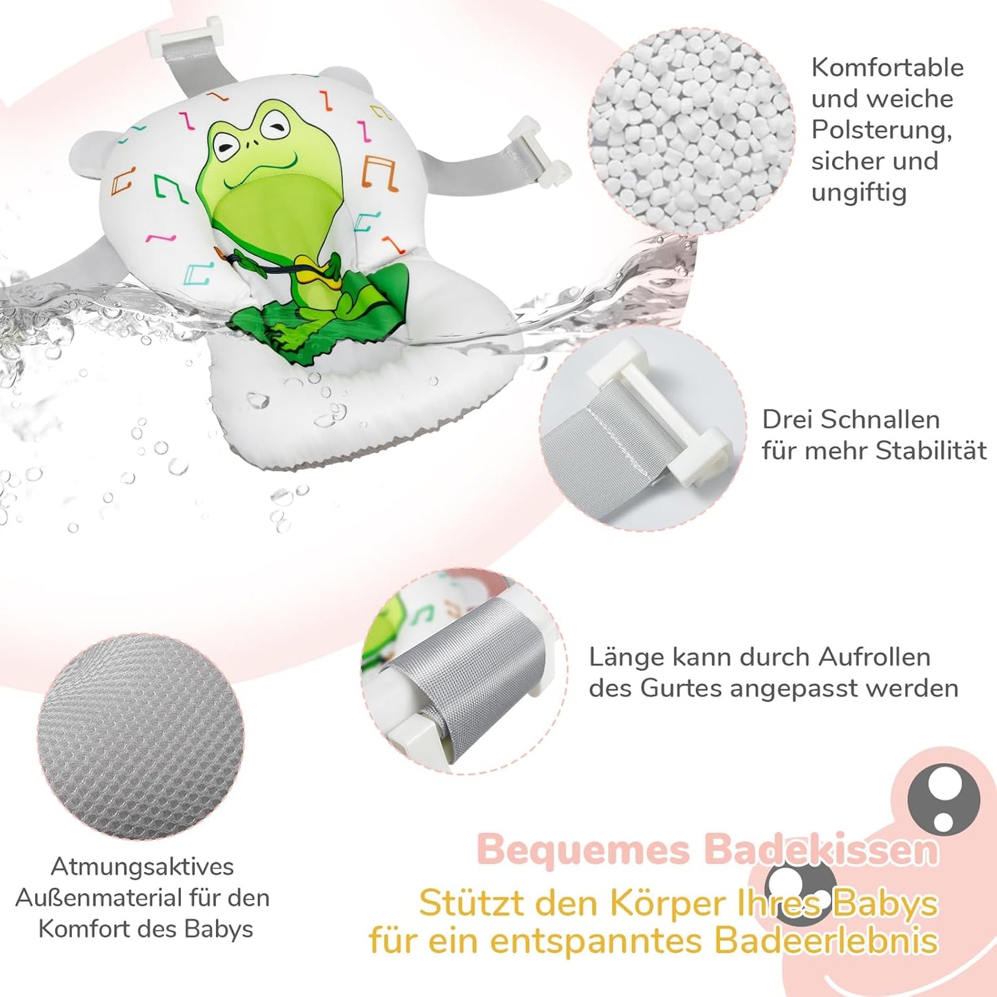 Faltbare Babybadewanne, Rosa
