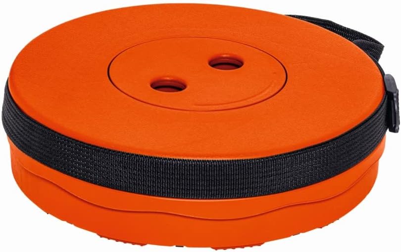 Höhenverstellbarer Klapphocker AV00010, Orange / Schwarz Standard