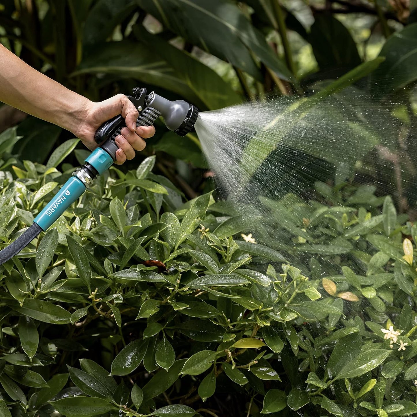 Flexibler Gartenschlauch mit Brause, 22,5 m