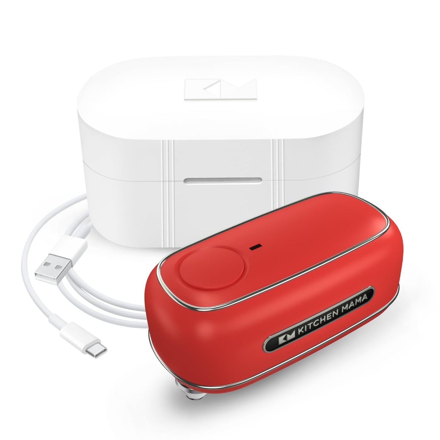 Wiederaufladbarer Dosenöffner mit USB-C, Rot