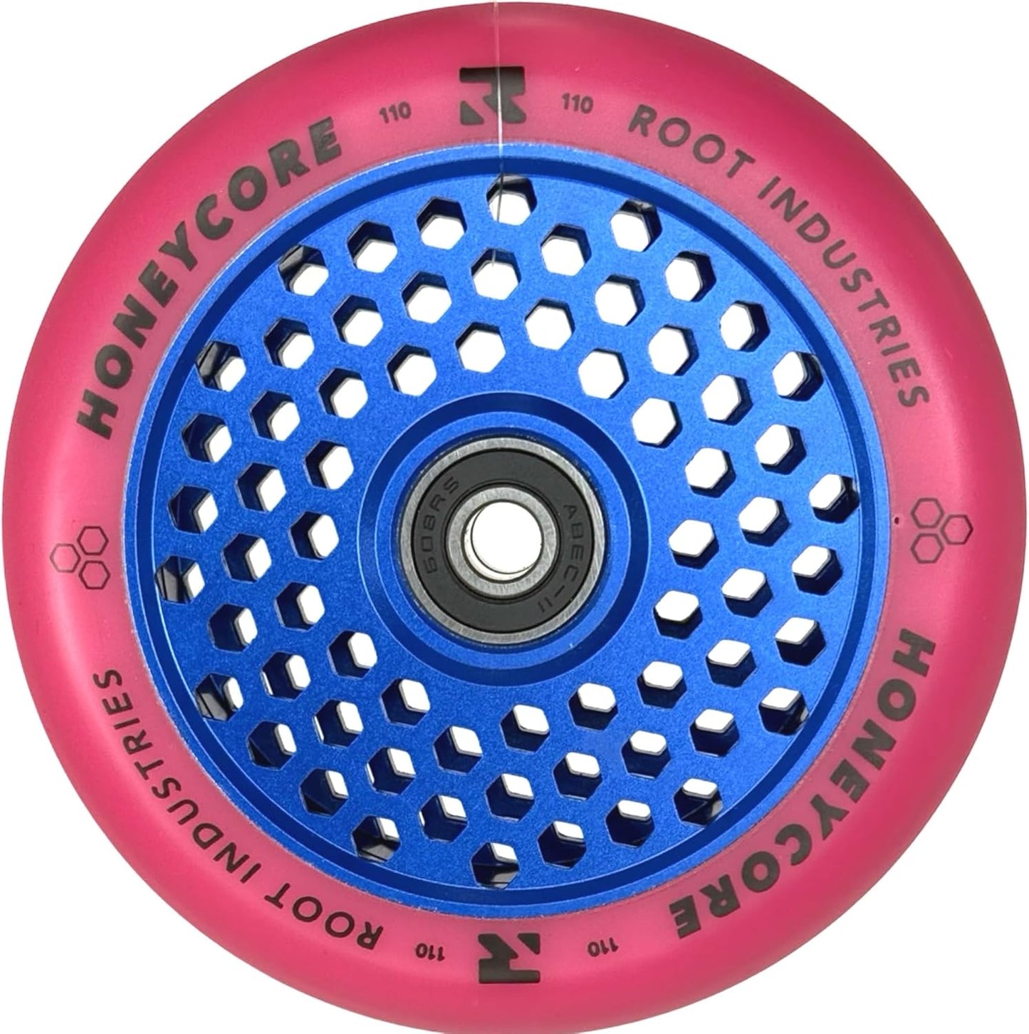 Air Honeycore Stunt-Scooter-Rad, Blau / Pu Pink