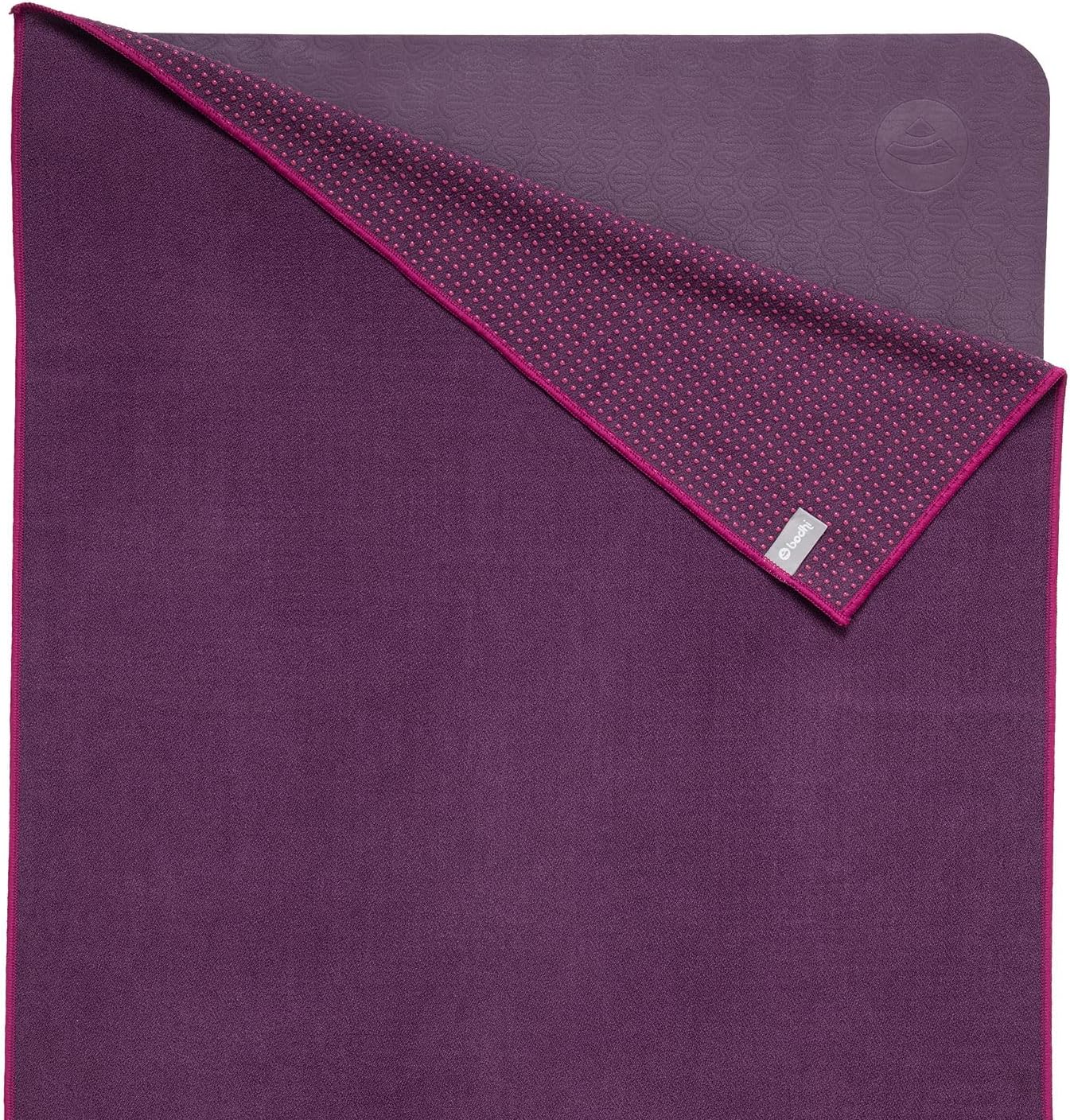 GRIP2 Yoga-Handtuch mit Anrtirutsch-Noppen, Aubergine/Lila