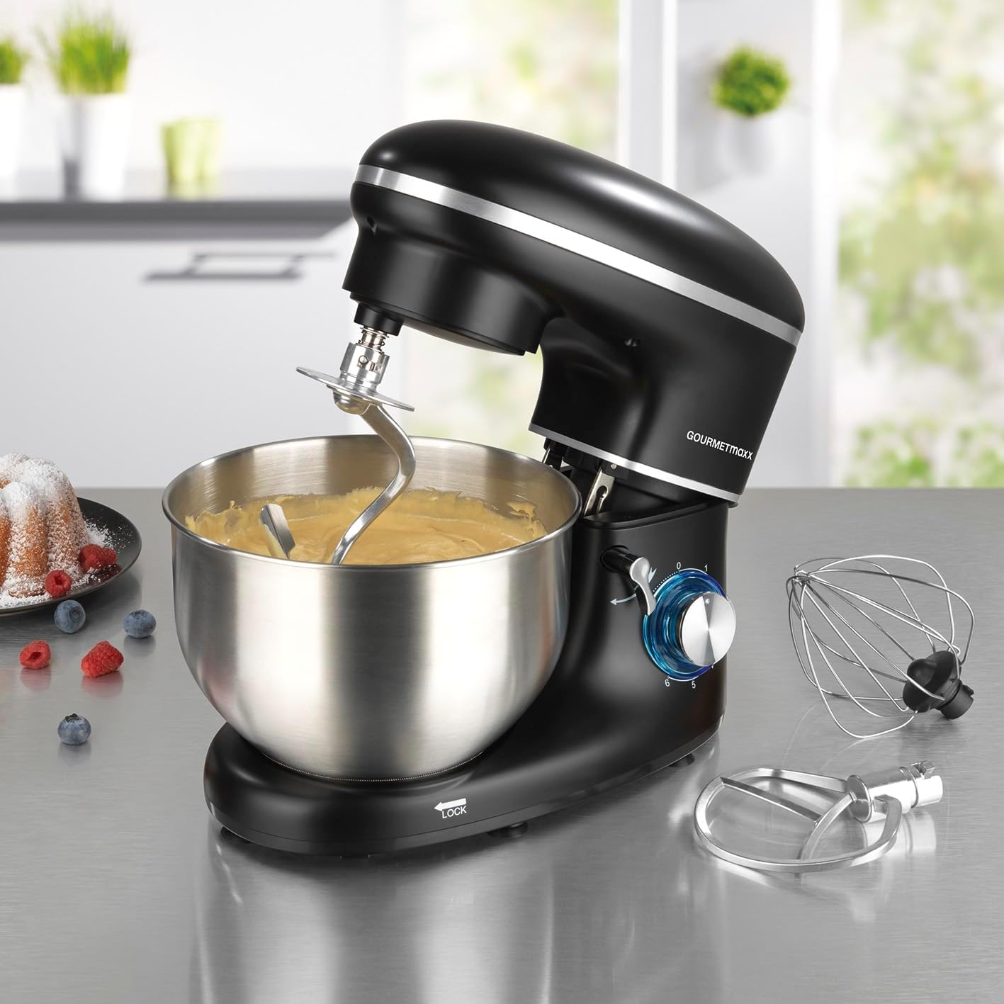 Küchenmaschine GOURMETmaxx, Mettalic Schwarz