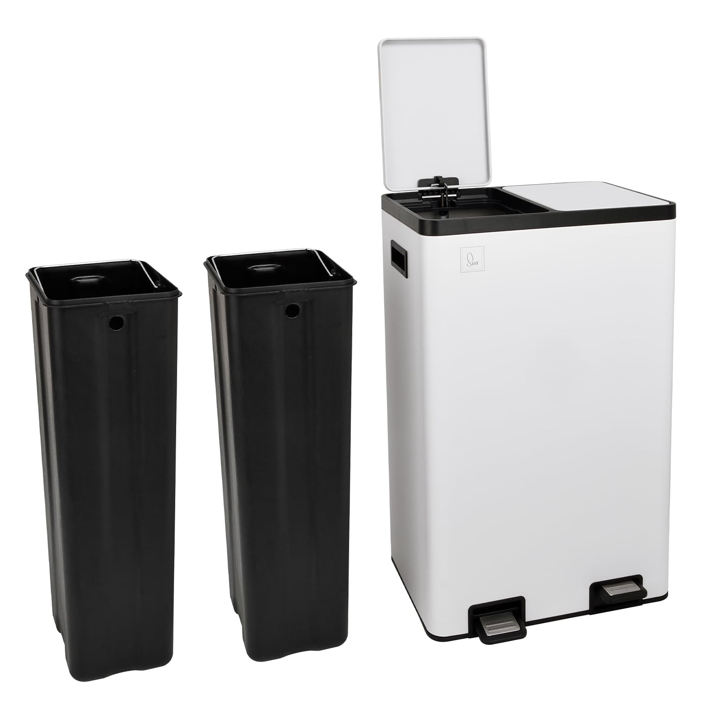TMH2X30 Mülltrennsystem mit Softclose-Deckel, Weiss TMH2X30