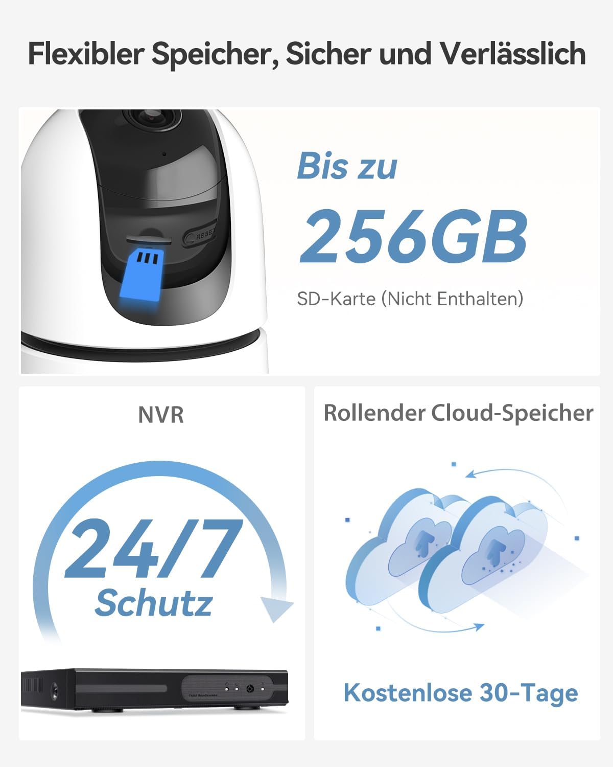 UHD PTZ Überwachungskamera mit Nachtsicht, 5MP