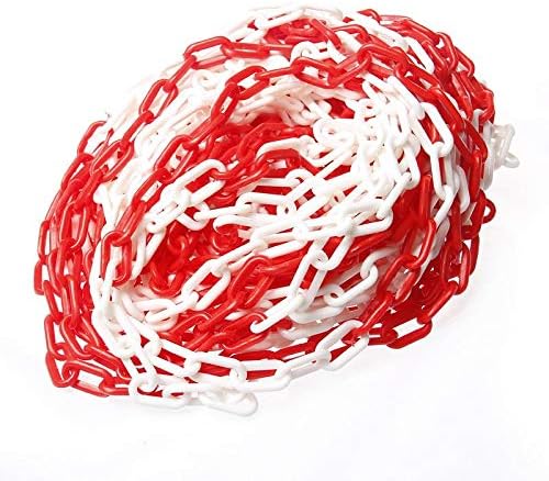 Absperrkette Kunststoff, 50 m, 990944, 6mm x 50m Weiß & Rot
