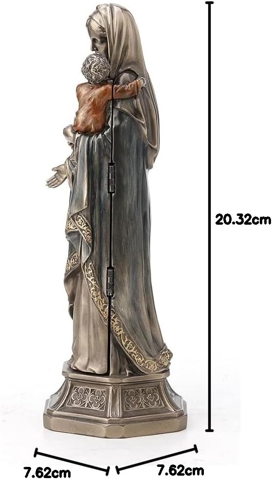 Triptychon Madonna und Jesuskind, Length 3 * Width 2 3/4 * Height 7 7/8 (Inch) / Bronze