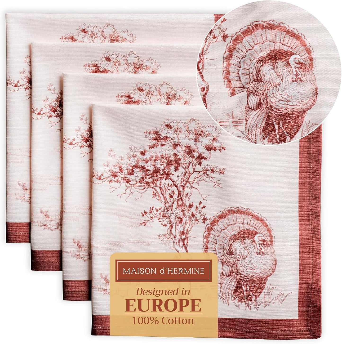 Stoffservietten-Set, Holy Jouy Brown