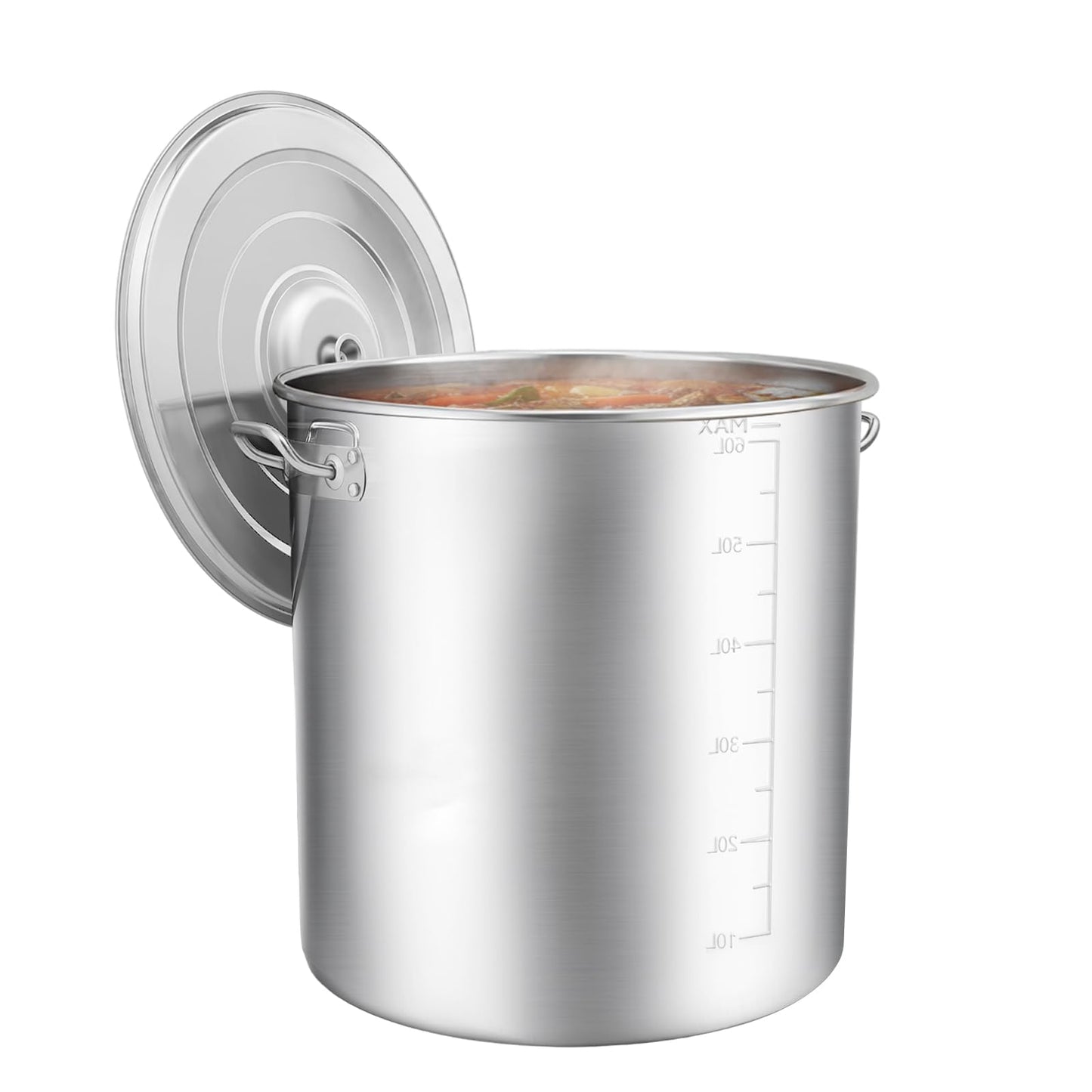 Grosser Kochtopf mit Deckel, 70 Liter
