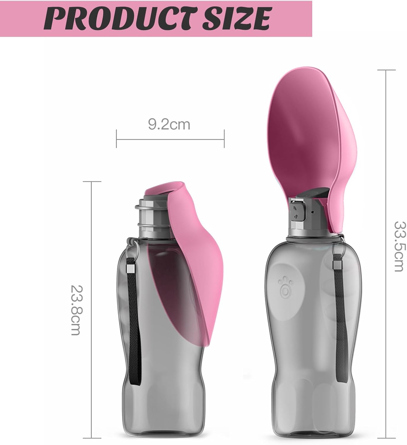 Hundetrinkflasche, Rosa