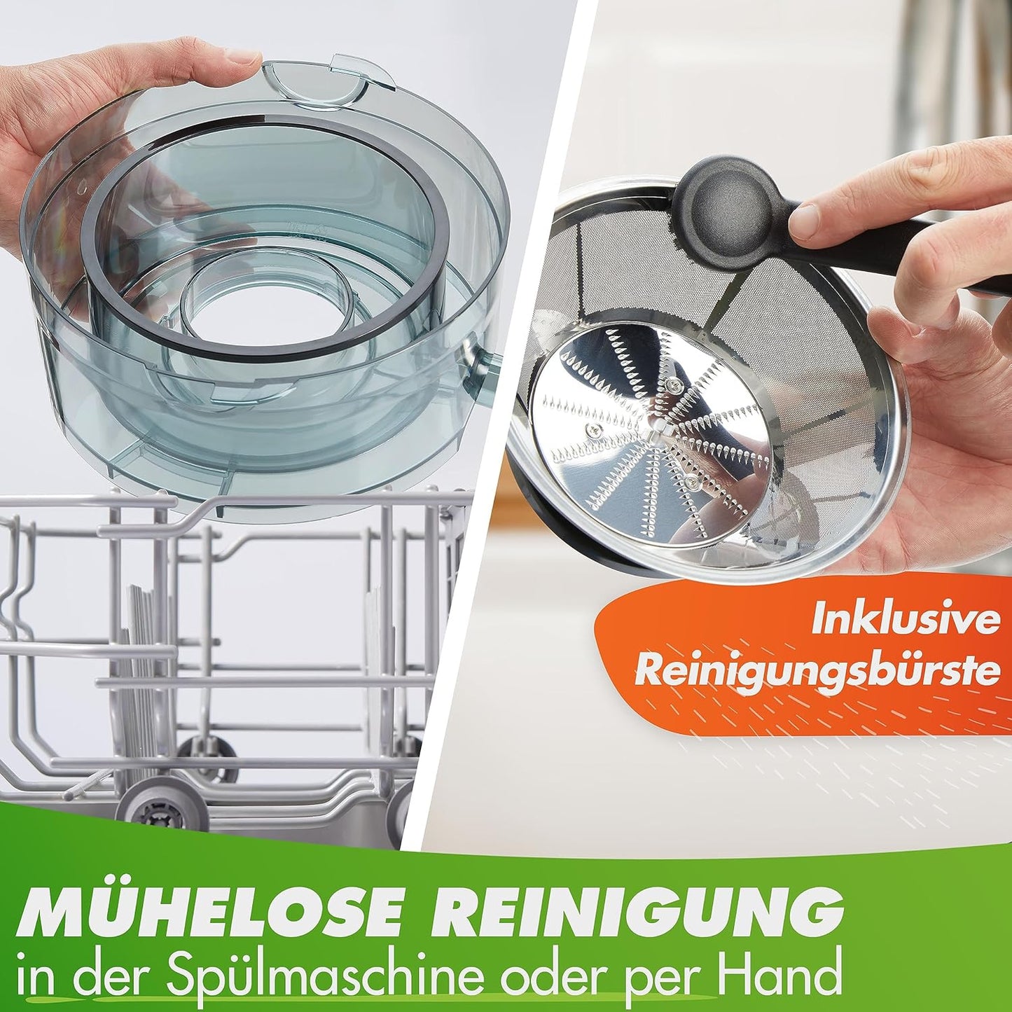 Quick-Juicer, Edelstahl XXL-Einfüllöffnung