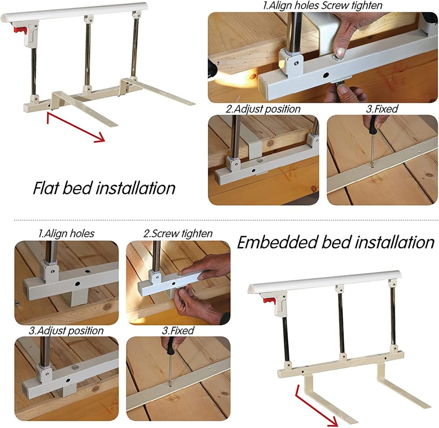 Faltbares Bettgitter, 96x40cm Weiss