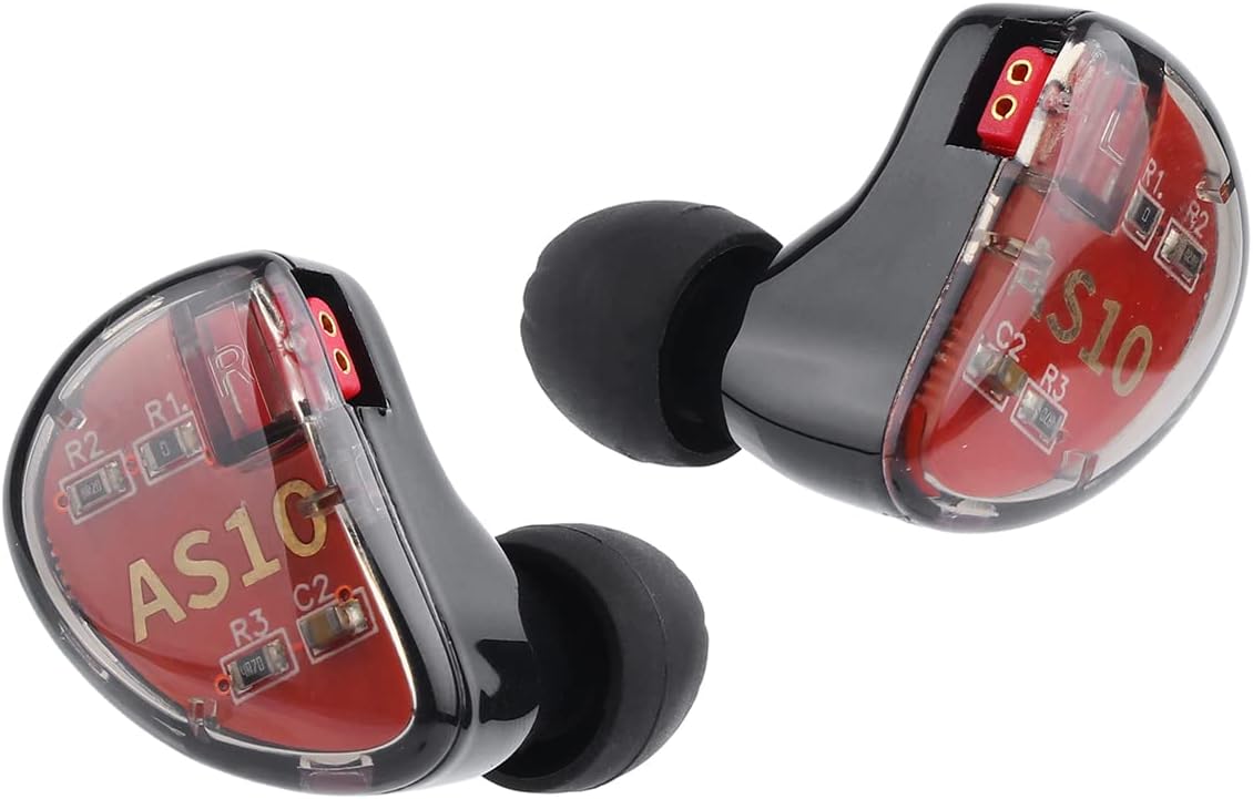 AS10 5BA HiFi In-Ear Kopfhörer mit Noise Cancelling, Black Mit Mic