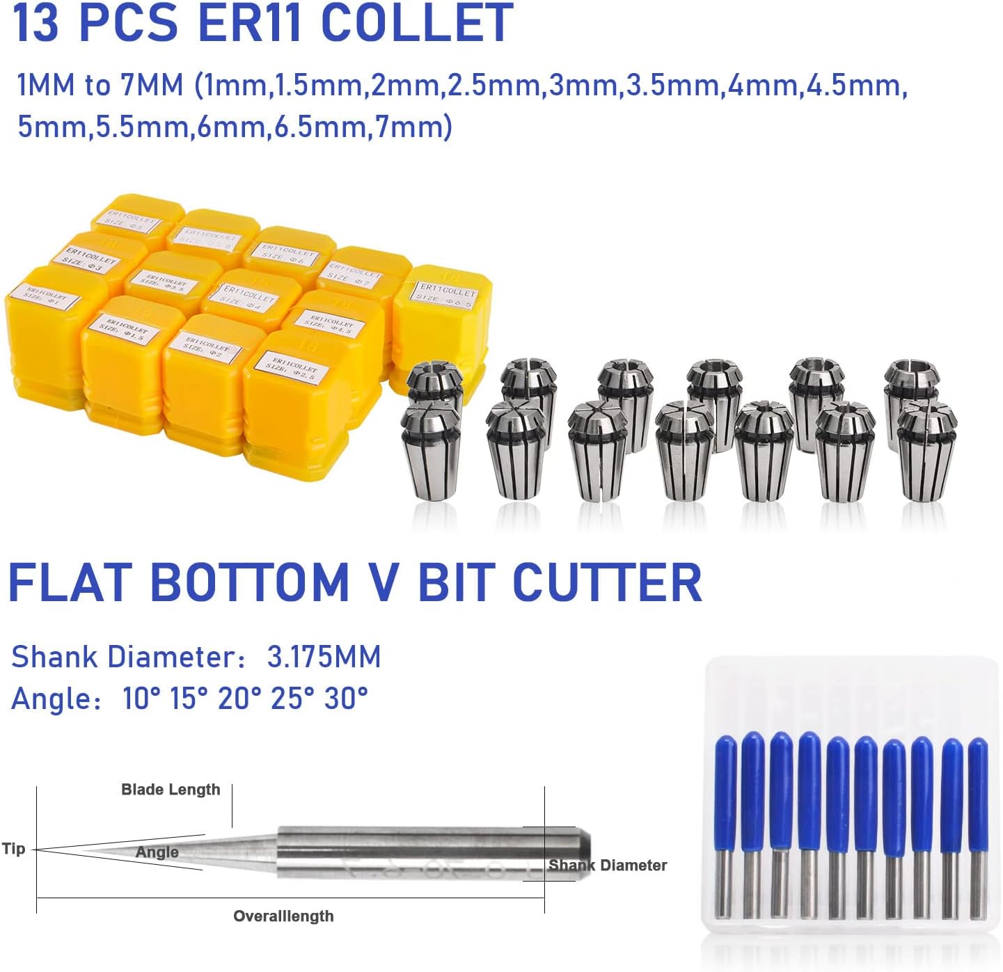 CNC Spindelmotor Set, 500W ER11 Kit