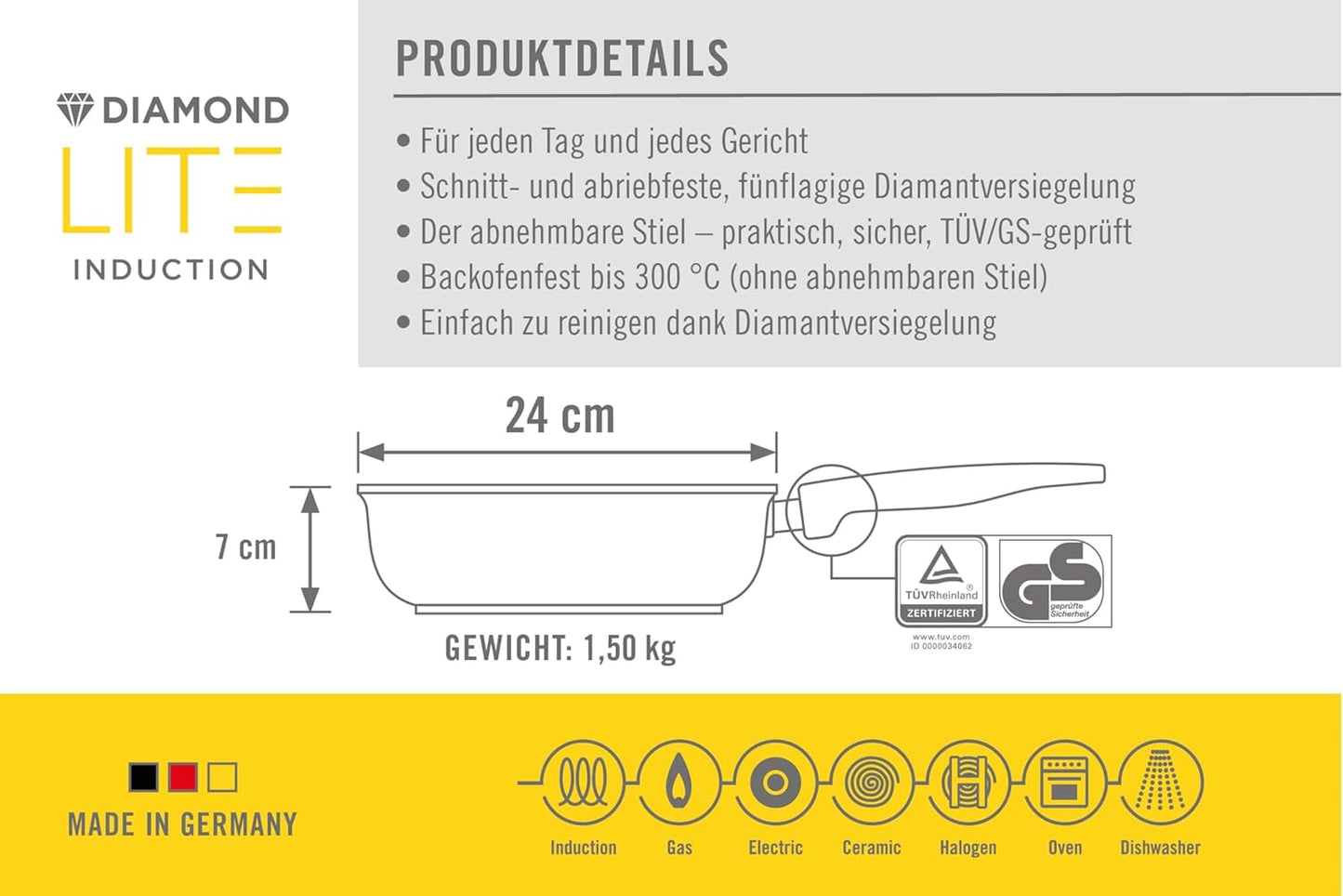 Bratpfanne Diamond Lite, 24 cm