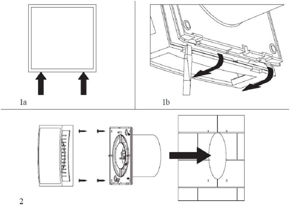 Leiser Bad-Ventilator mit Lichtschalter-Aktivierung, Ø 100mm Weiss