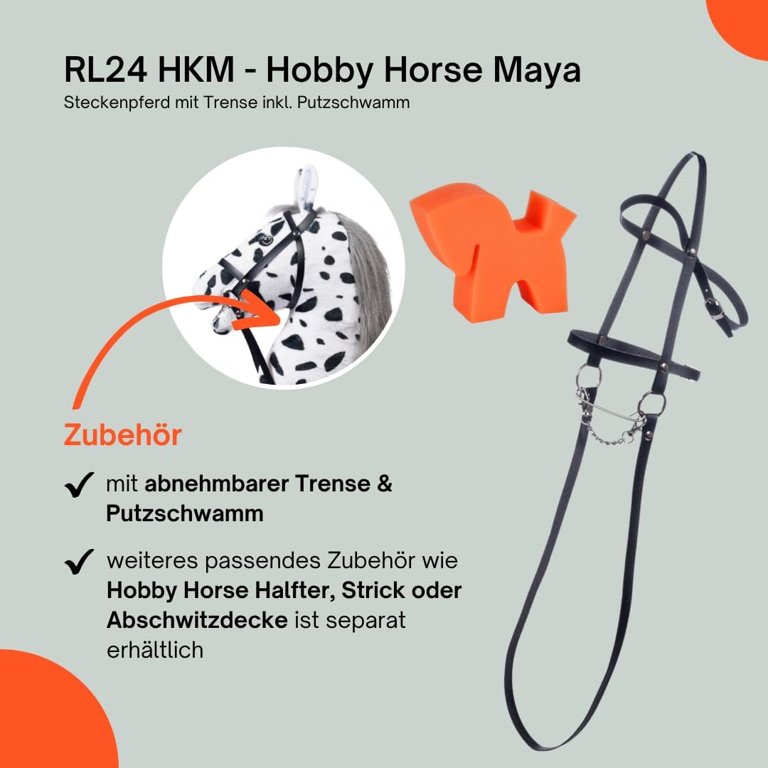 Hobby Horse Maya inkl. Putzschwamm & Trense, Maja (Weiss)