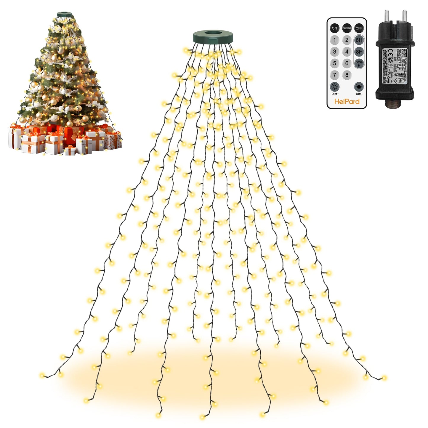 LED-Lichterkette für Weihnachtsbaum, 2.5m