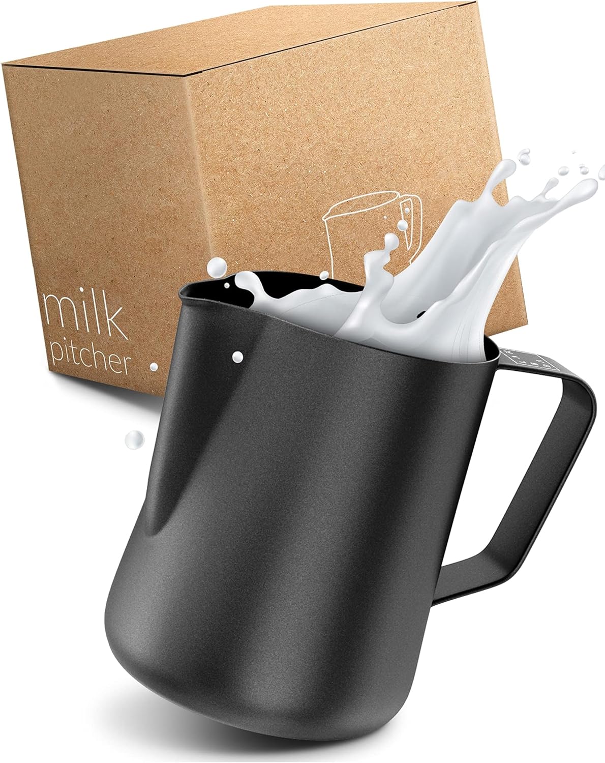 Barista Milchkännchen, Schwarz 900ml