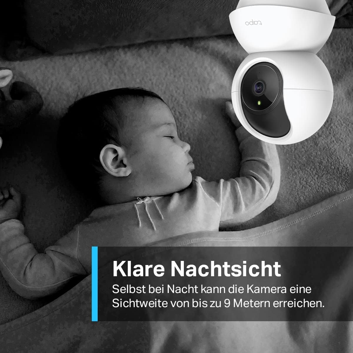 2K 360° Innenüberwachungskamera mit Nachtsicht, 3 MP
