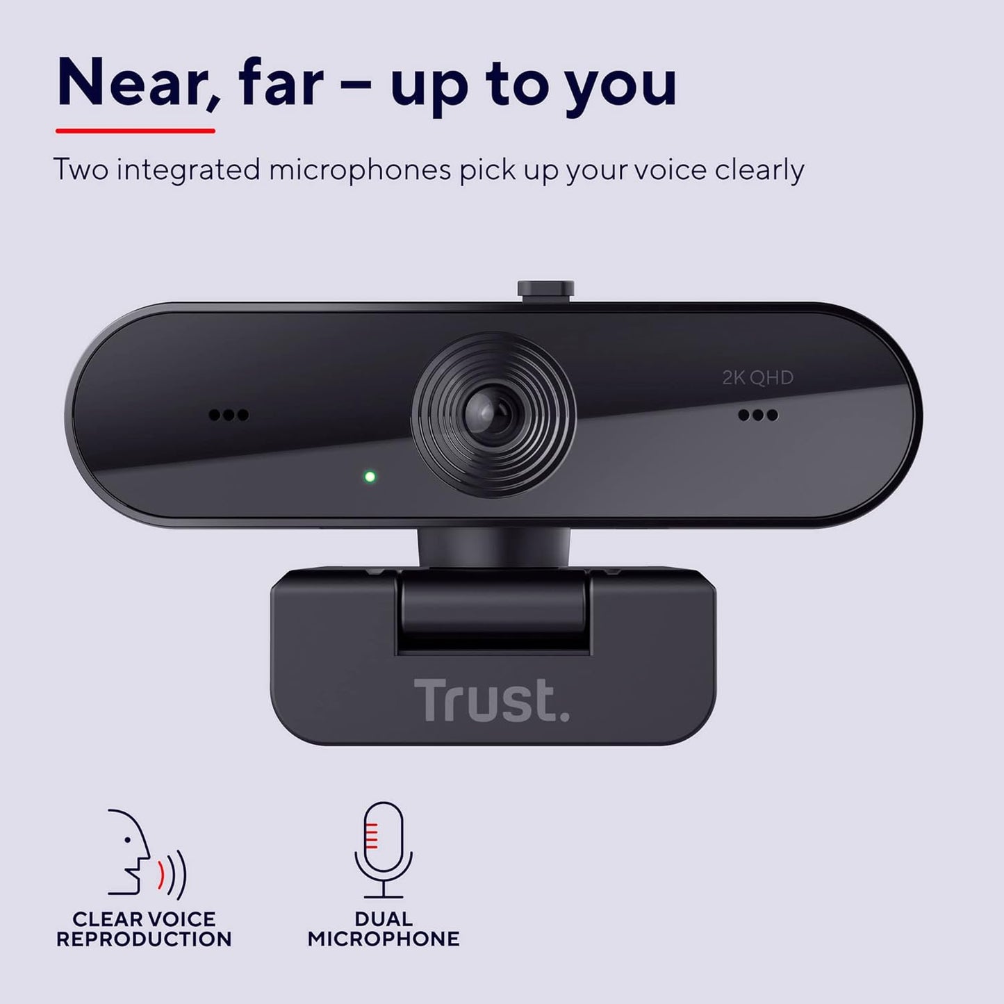 Taxon 2K QHD Webcam mit Autofokus und Weitwinkel, Taxon Eco 2K mit Autofokus Single