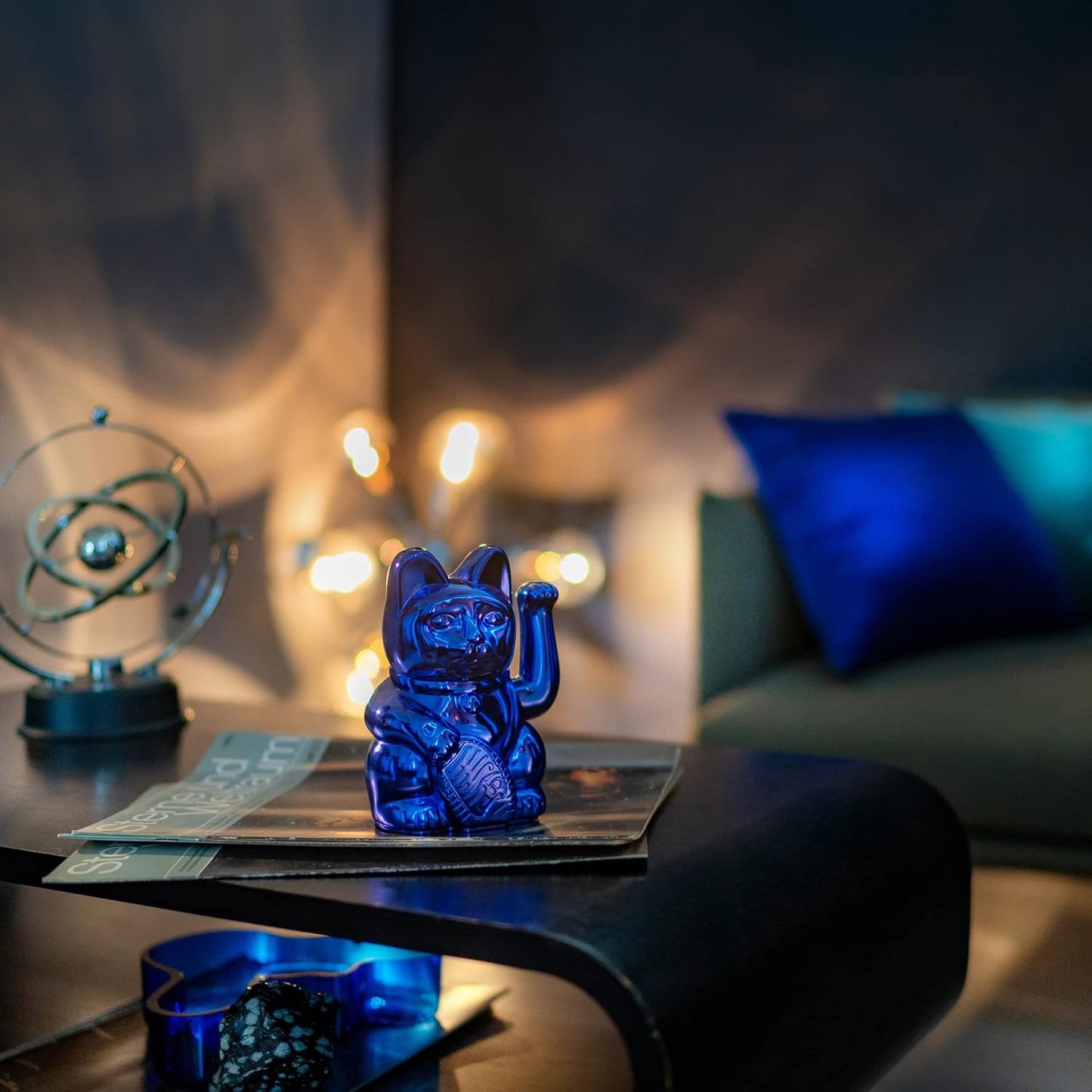 Lucky Cat, Shiny Blue