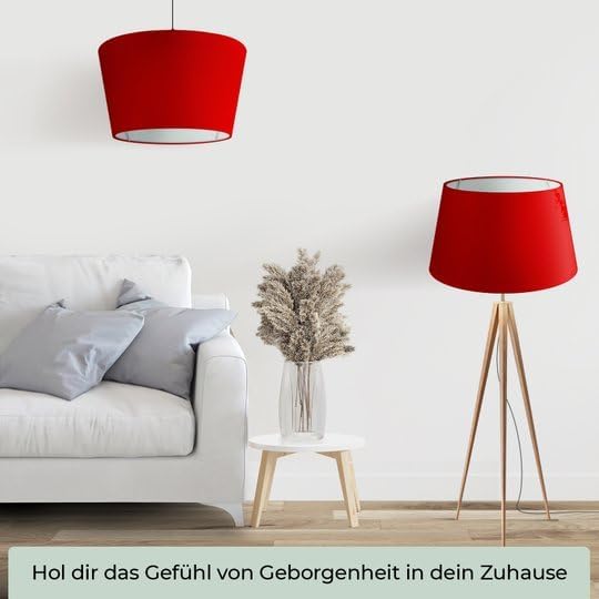 Lampenschirm, 35 cm, Rot XXL = ØU: 35cm | ØO: 27cm | H: 20cm