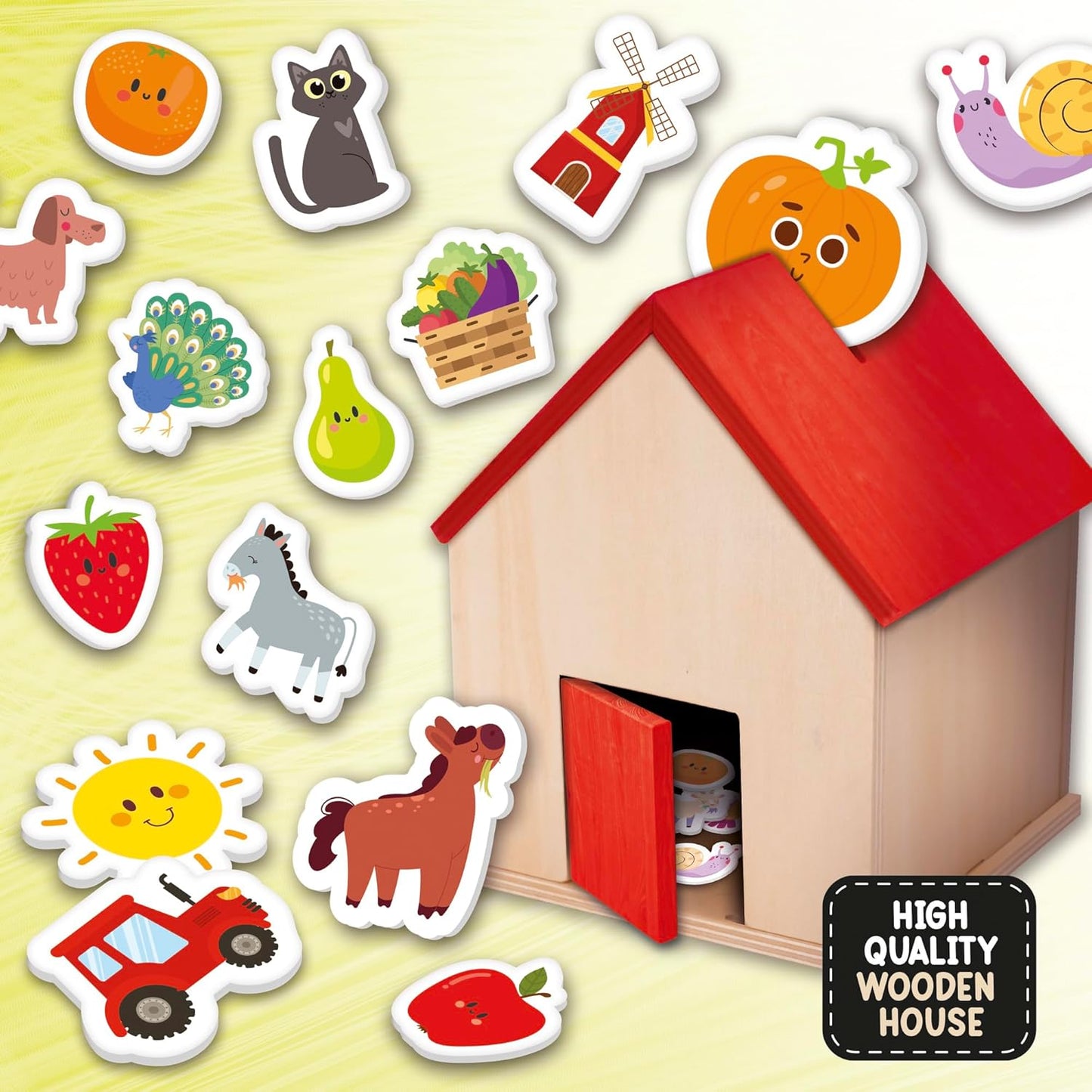 Montessori Baby Holz-Bauernhofspiel