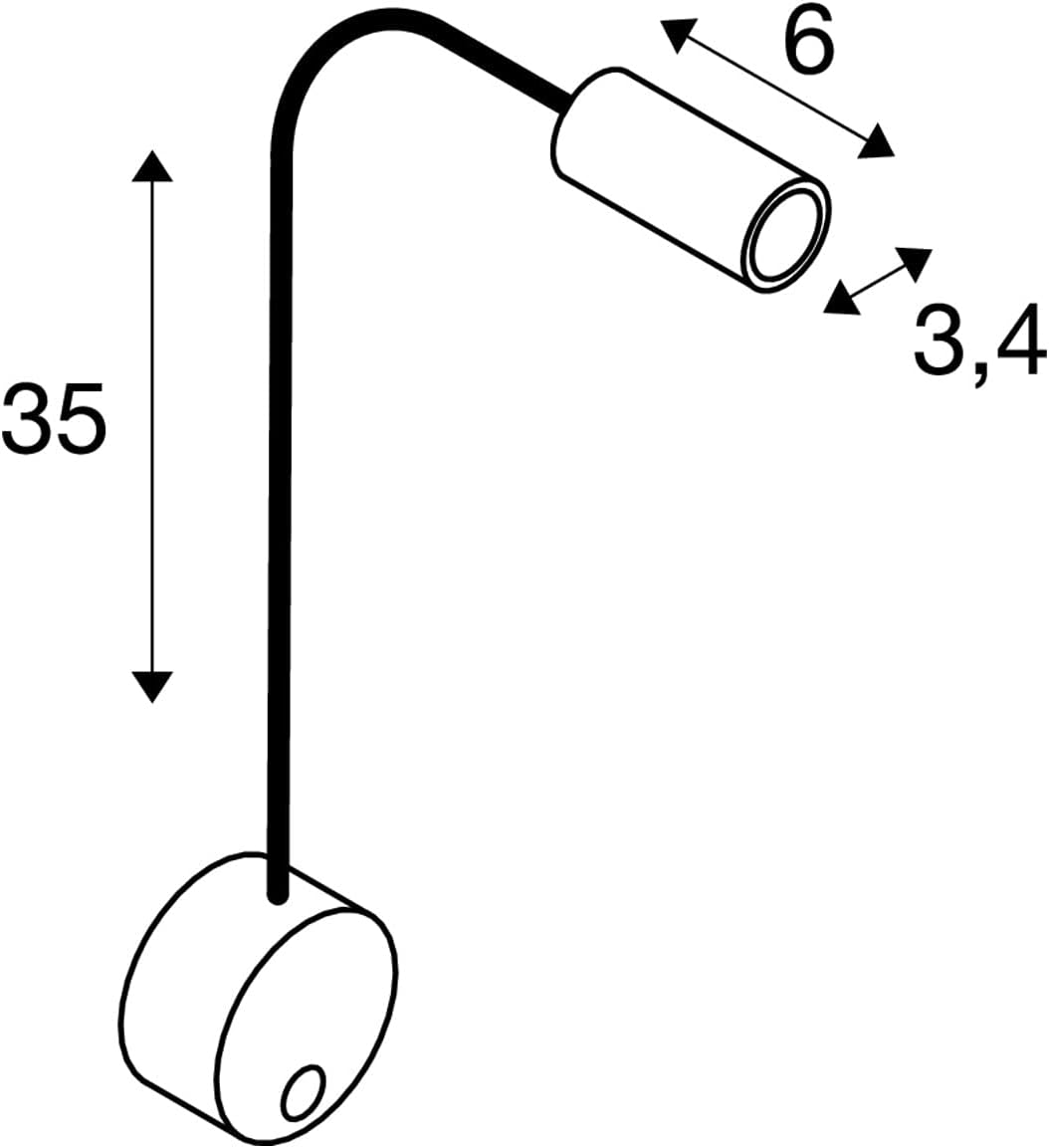 LED-Wandaufbauleuchte, Schwarz LED Leuchtmittel Kaltweiss (4000K)