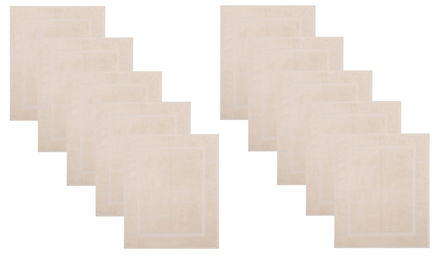 10er-Set Badvorleger, 50x70 cm, 10x Badvorleger Sand