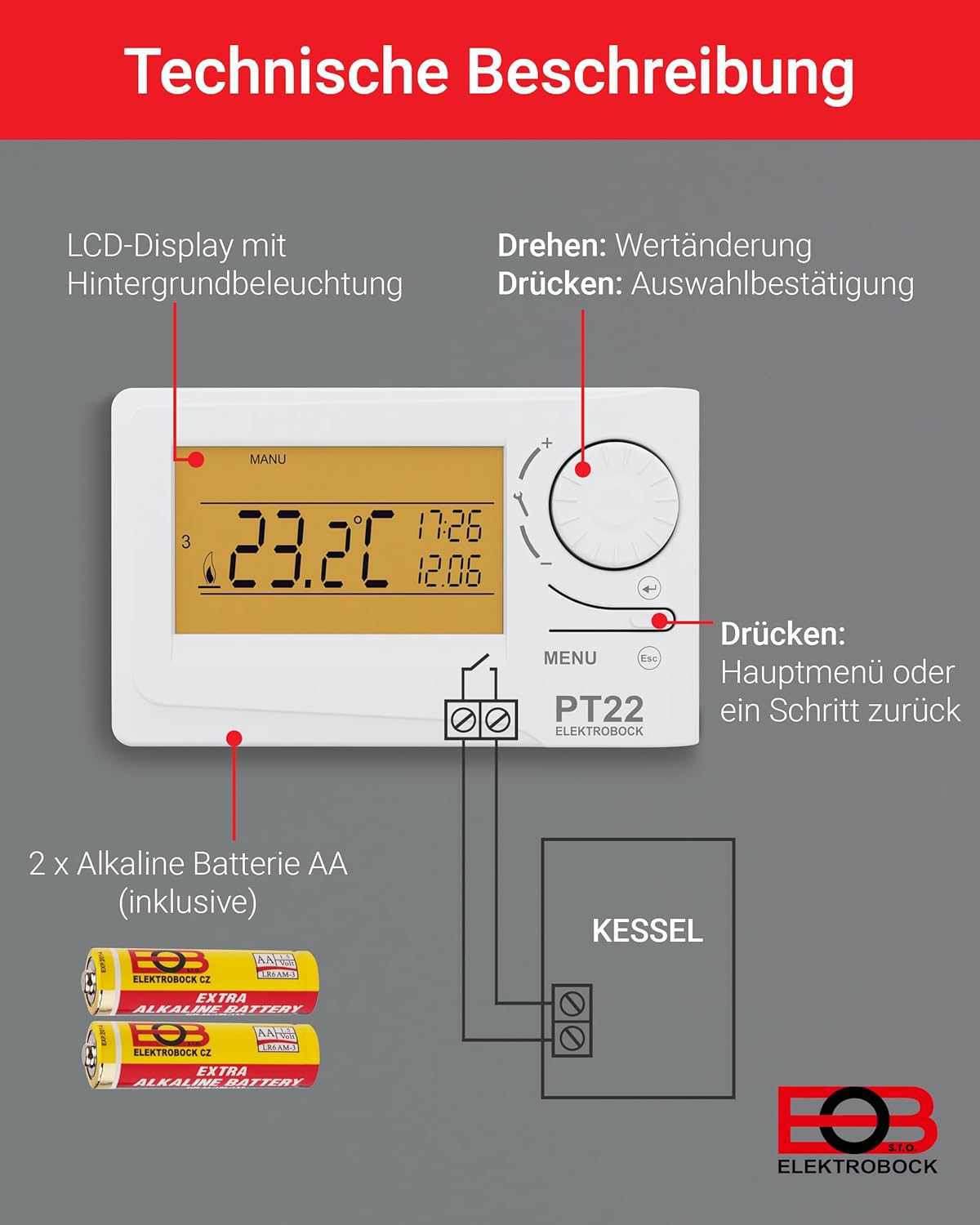 Wandthermostat PT22