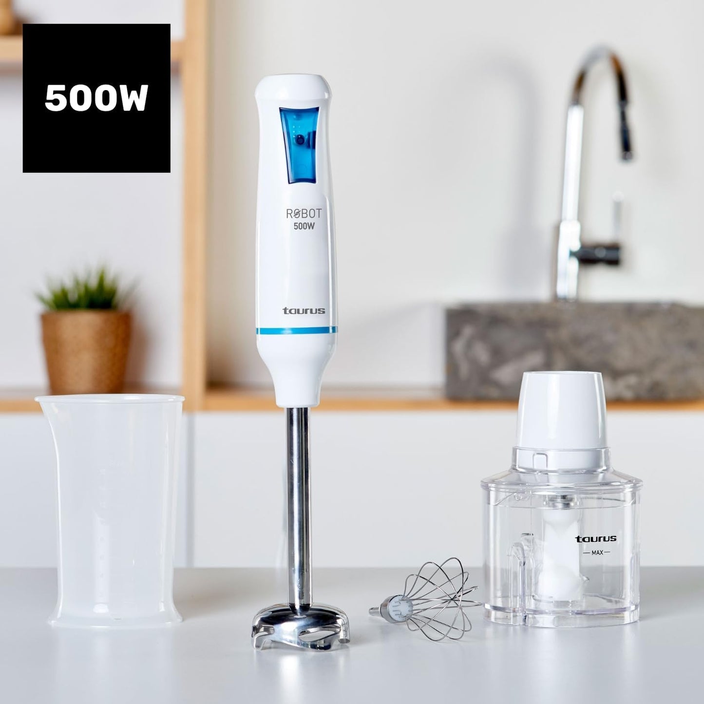 Robot Unic 500 Plus Inox, 500W | 3 Zubehörteile