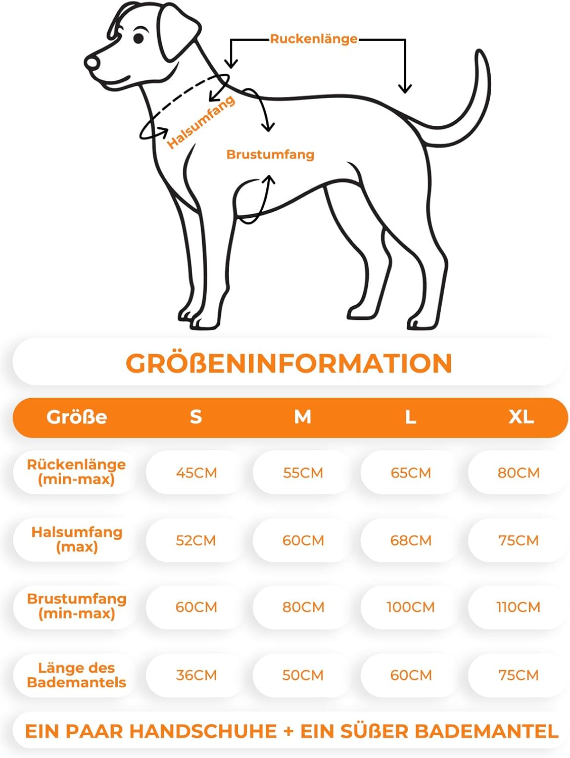 Verstellbarer Hundebademantel, L Orangenfarbe Löwe