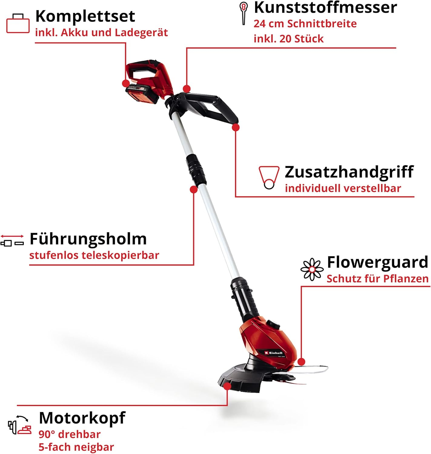 Akku-Rasentrimmer GE-CT 18 Li Kit (inkl. Akku)