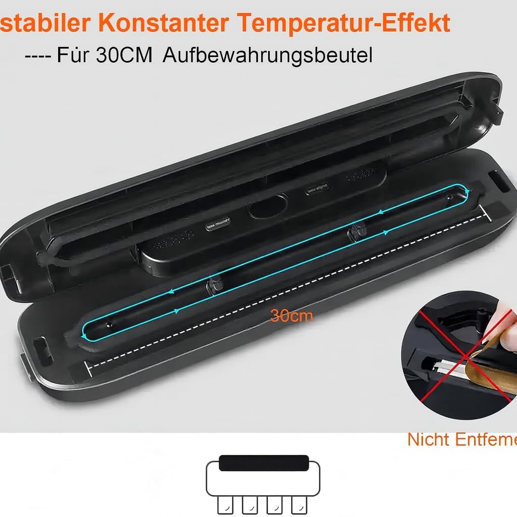 Automatisches Vakuumiergerät FK-7912, Schwarz
