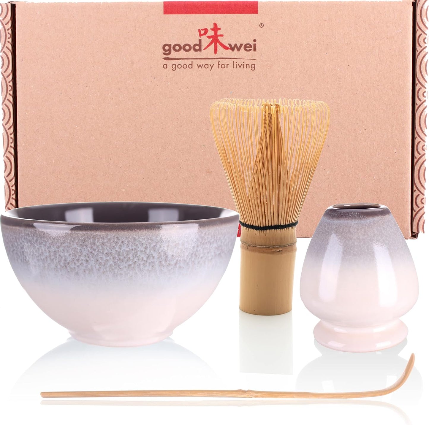Matcha Set mit Besen, Löffel und Schale, Kiri|80
