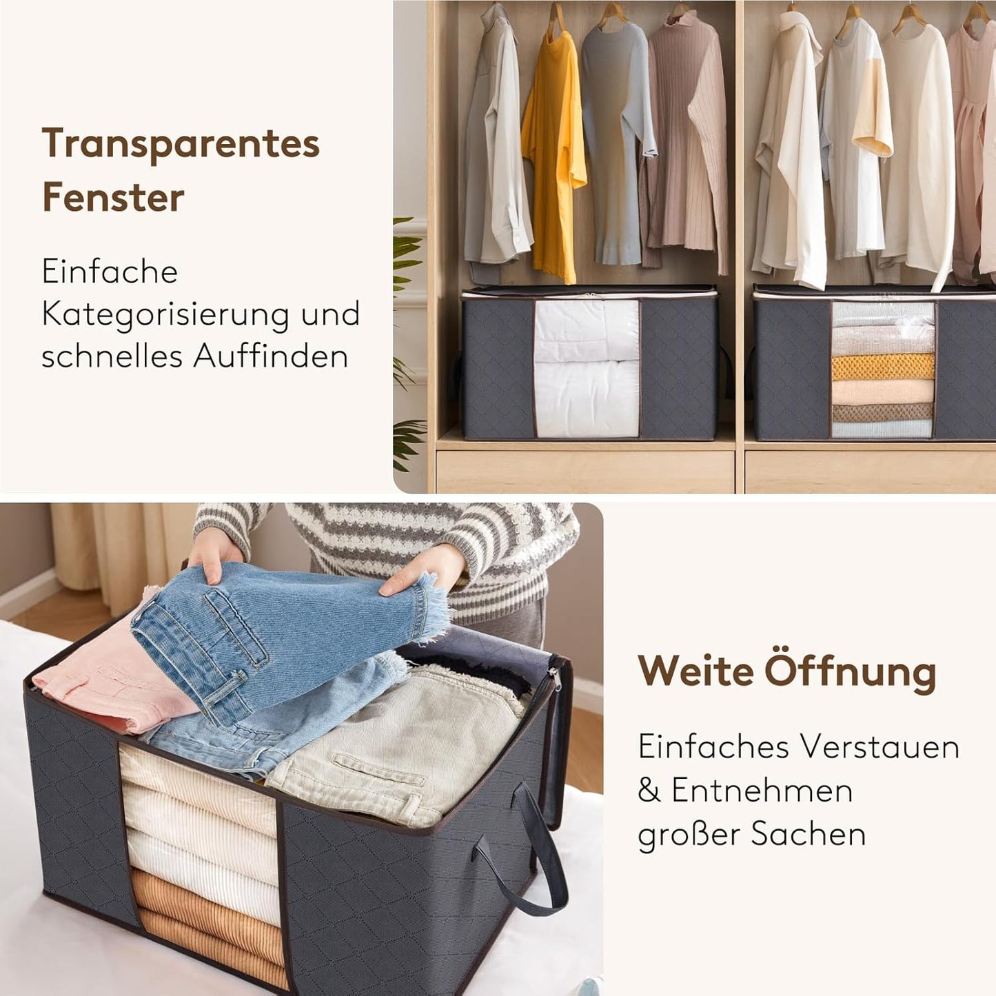 3er-Set Aufbewahrungstaschen, 90L, 3 90L