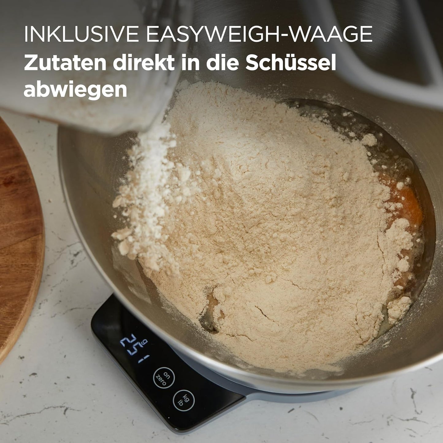 Prospero+ Küchenmaschine mit Zubehör (10-teilig), inkl. 10-teiligem Zubehörset Silber