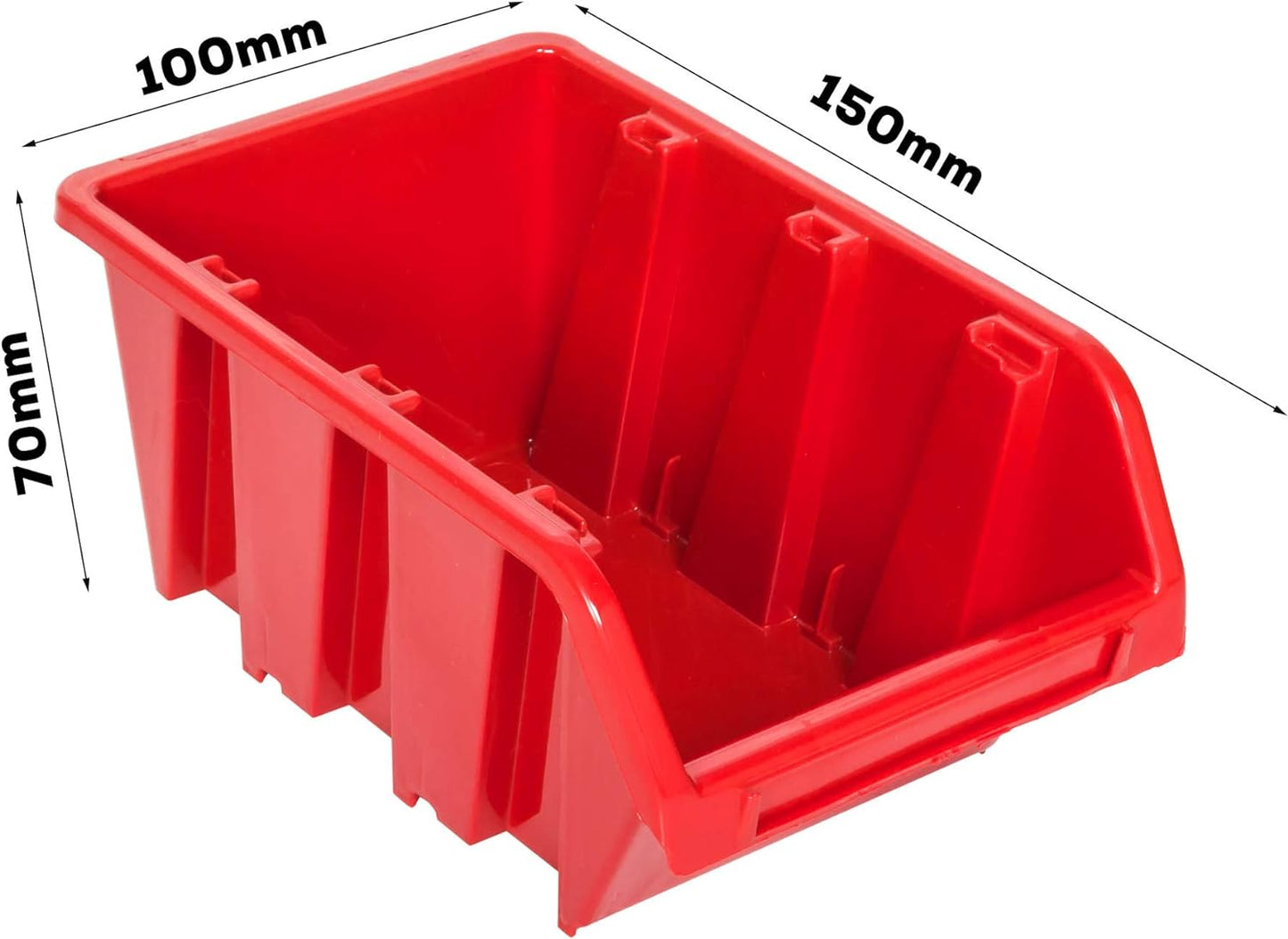 Lagersystem Wandregal, rot, Itbnn600x4-u2020-np6-r444