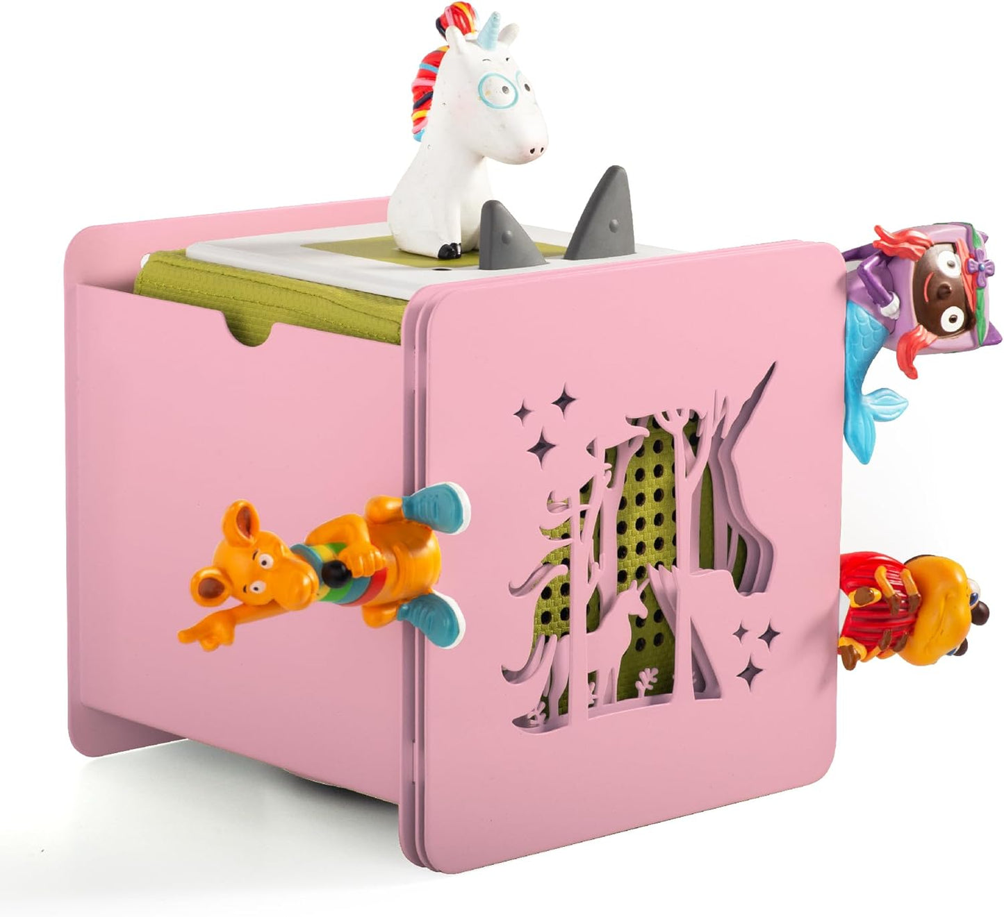 Magnetisches Toniebox-Regal für Figuren (25-40), Rosa Einhorn