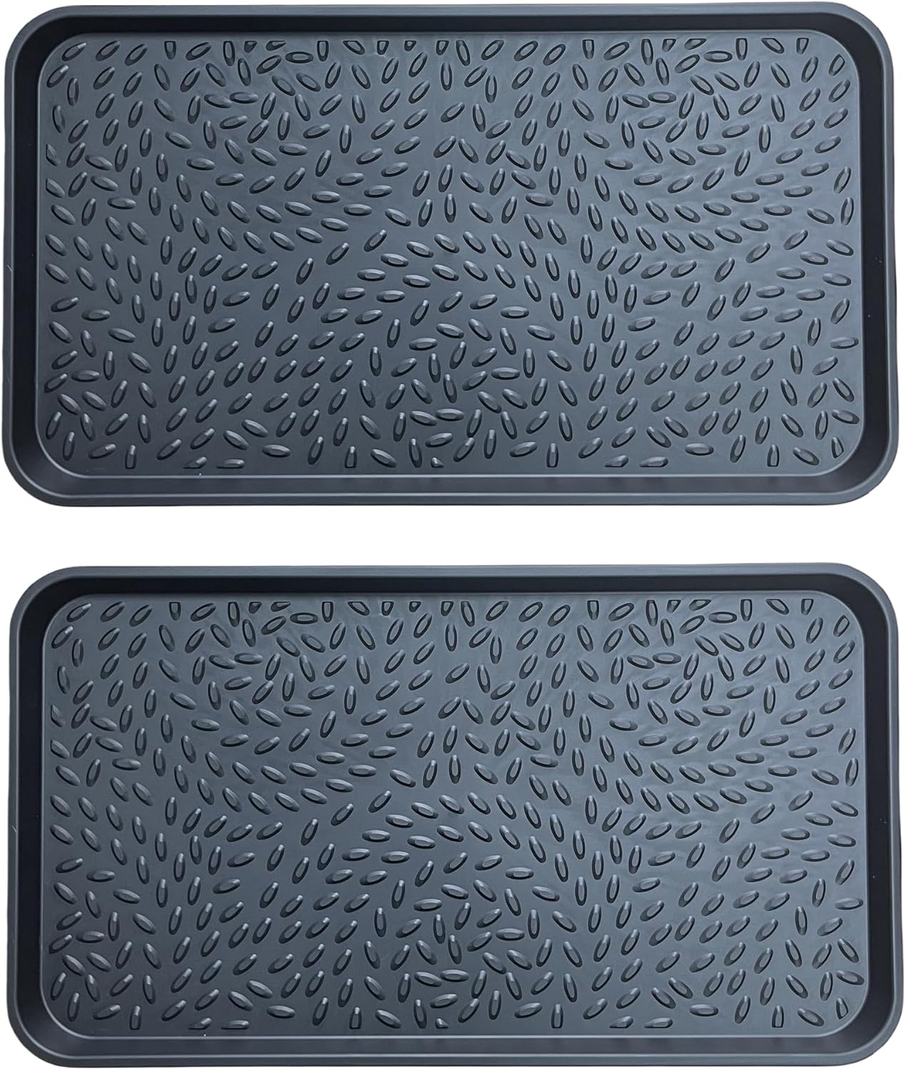 2er-Set Schuhabtropfschale, Schwarz